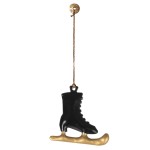 MAILEG - Ozdoba choinkowa czarna łyżwa - złota płoza - 14-1513-00