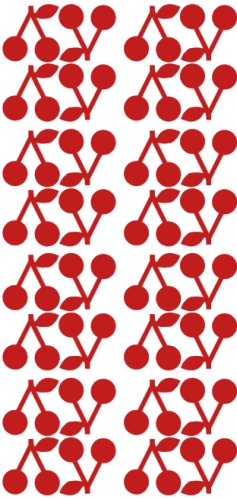 Naklejki ścienne wisienki - czerwone