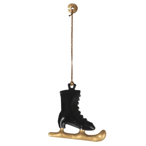 MAILEG-Ozdob-choinkowa-czarna-lyzwa-zlota-ploza-14-1513-00