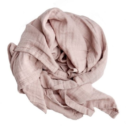 FABELAB - Pieluszka muślinowa - zgaszony różowy