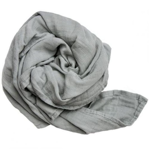 FABELAB - Pieluszka muślinowa - zgaszony niebieski