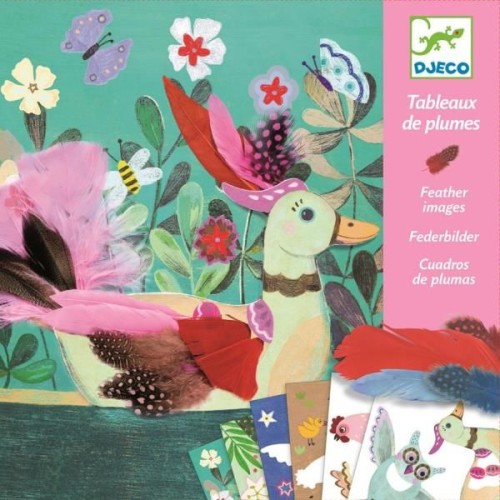  Zestaw artystyczny z piórkami - Ptaki - DJECO