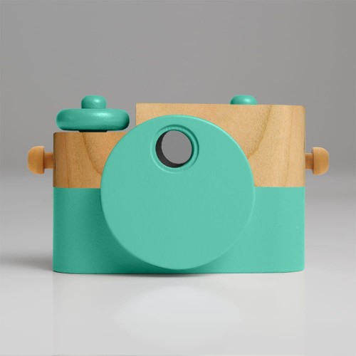 Drewniany aparat fotograficzny - miętowy