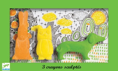 Kredki świecowe: Królik, Sowa, Pies