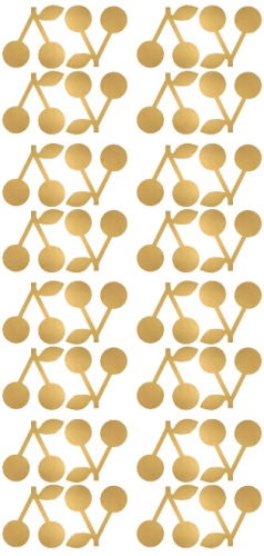 Naklejki ścienne wisienki - złote
