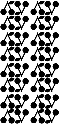 Naklejki ścienne wisienki - czarne