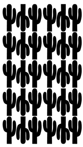 Naklejki ścienne kaktusy - czarne