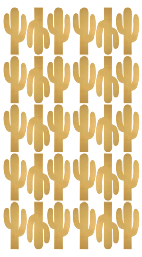 Naklejki ścienne kaktusy - złote