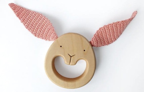 Gryzak królik - różowy