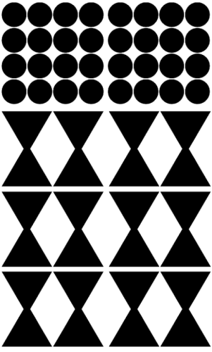 Naklejki ścienne kokardki i kropki - czarne