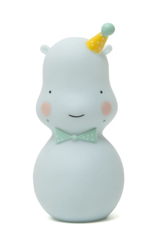 Lampka hipopotam - jasnoseledynowa