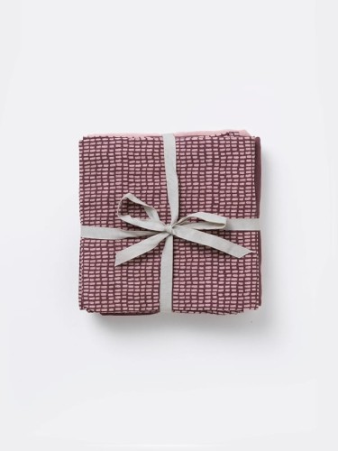  Zestaw trzech muślinowych pieluszek - Taupe Sticks - FERM LIVING