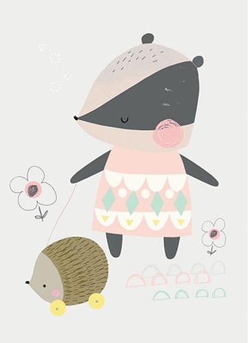 Plakat A4 - Borsuk i jeż