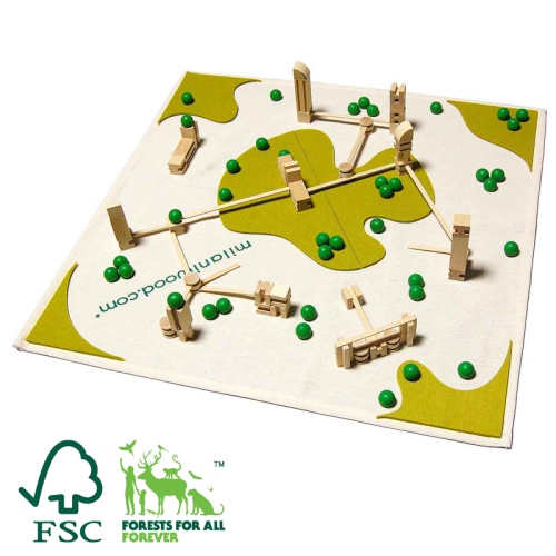 Układanka przestrzenna - m2 city - MILANIWOOD