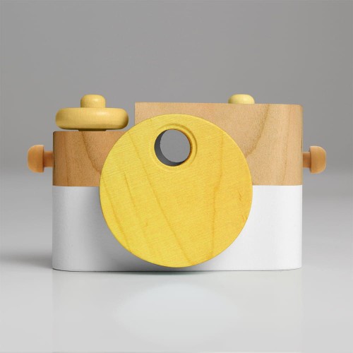 Drewniany aparat fotograficzny - złoty