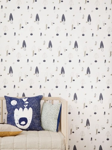  Tapeta Forest Blue - FERM LIVING