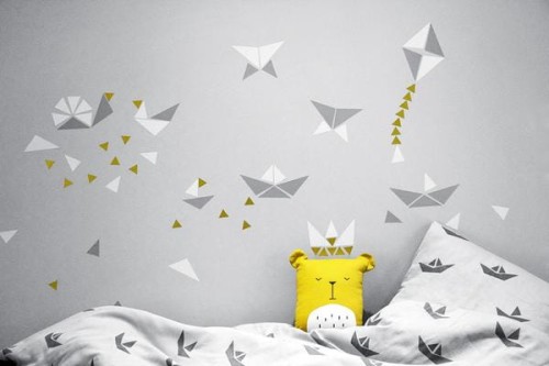 Naklejki ścienne -Roztańczone trójkąty 