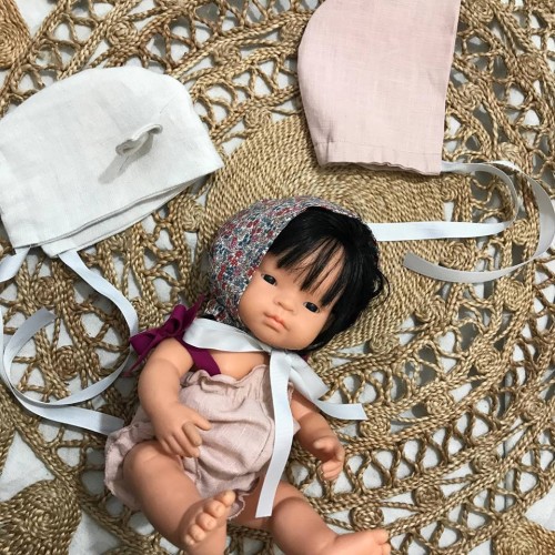  Czapka bonetka łączka