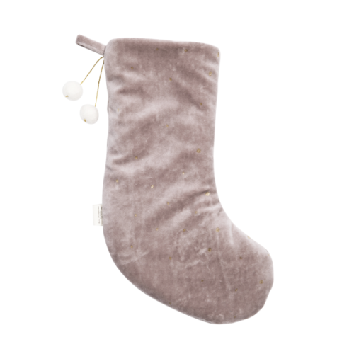 Skarpeta świąteczna - aksamitny róż - FABELAB