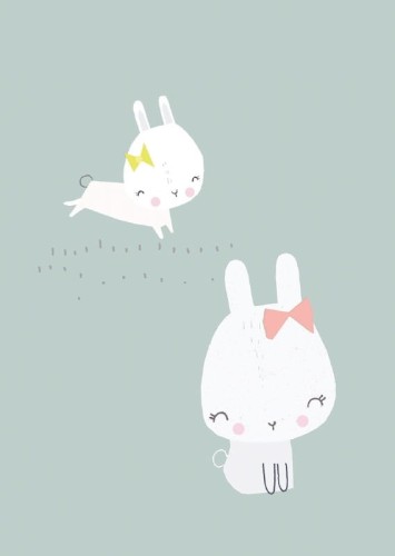 Pocztówka Króliki