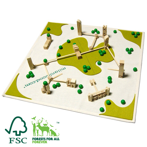 Układanka przestrzenna - m2 mini city - MILANIWOOD