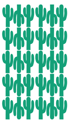 Naklejki ścienne kaktusy - zielone