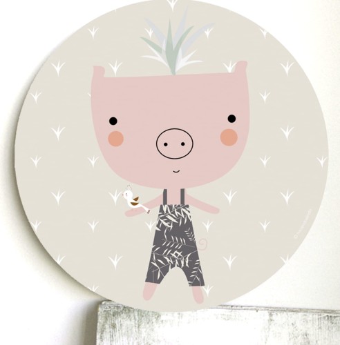 Plakat Świnka z ptaszkiem - HACIENDO EL INDIO