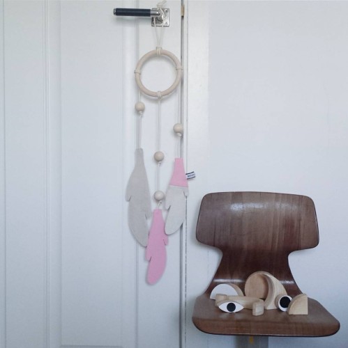 Łapacz snów - różowo-biały