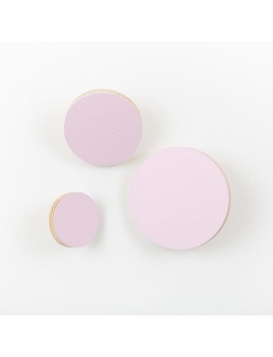 Zestaw wieszaków kropki - różowy