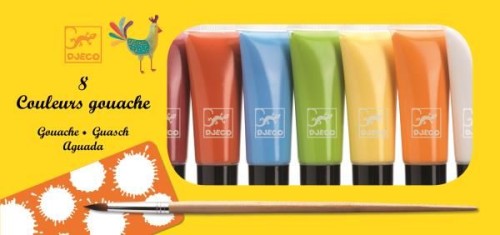  Farby 8 tubek - Gwasze klasyczne - DJECO