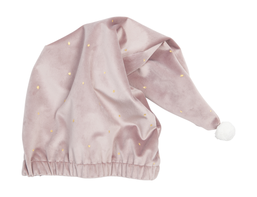 Świąteczna czapka elfa - aksamitny róż - FABELAB