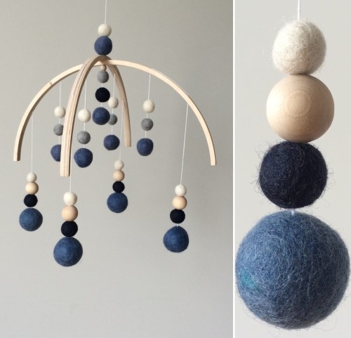  Karuzelka nad łóżeczko - granatowa