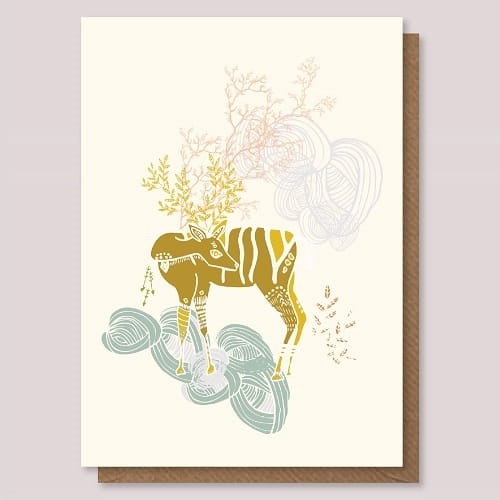 Kartka- Deer - Leah Duncan