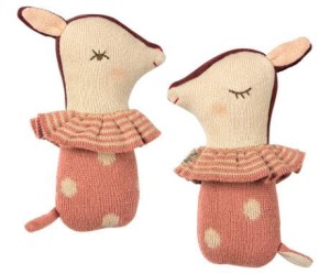 Maileg - Grzechotka Bambi różowa - 16-9910-00