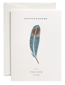 Kartka (rare) Peacock feather
