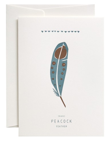 Kartka (rare) Peacock feather