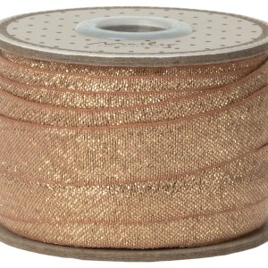  Maileg - Wstążka Ribbon- różowa/złota - 20 m - 19-2243-00