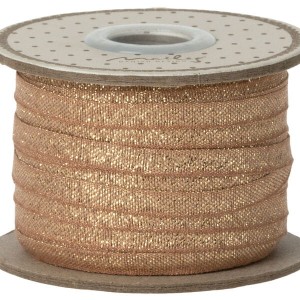  Maileg - Wstążka Ribbon - różowa/złota - 25 m - 19-2223-00