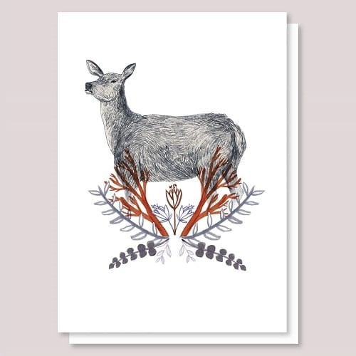 Kartka Winter Deer - Lizzy Stewart