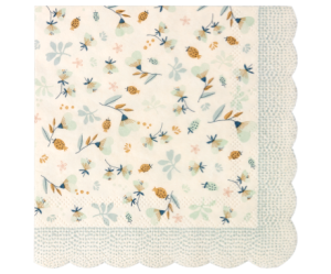 MAILEG - Papierowe serwetki - Flower Field Blue - 15-7301-00