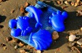 Silikonowe foremki do piasku 4 sztuki - Błękitne - Scrunch moulds - Funkit World
