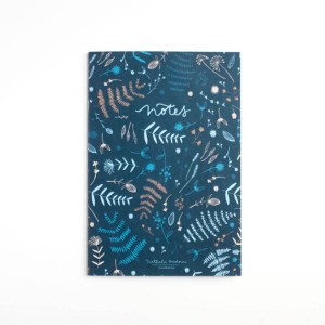 Notes A5 czyste kartki - Botanical  - niebieski - Nathalie Ouederni 