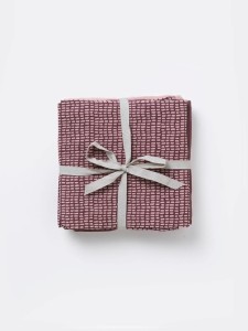 FERM LIVING - Zestaw trzech muślinowych pieluszek  - Taupe Sticks