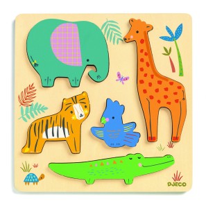 DJECO - Puzzle drewniane DŻUNGLA - DJ01052