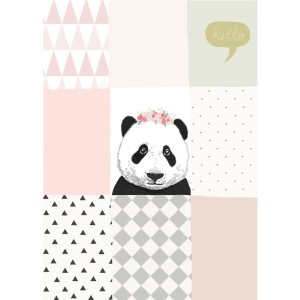 Plakat A3 - Różowa Panda