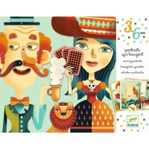 Djeco - Zestaw z ruchomymi postaciami - Portrety - DJ08973