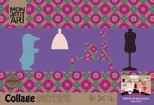 Mon Petit Art - Zestaw Collage Motifs 'Boutique'