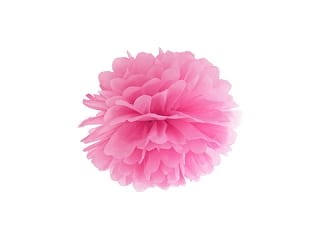 Papierowy pompon - różowy - 25 cm