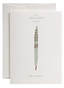 Kartka (rare) Pheasant feather