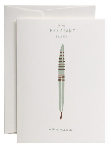 Kartka (rare) Pheasant feather